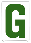 green changeable letter