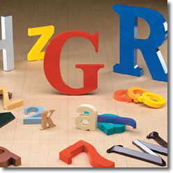 Selection of different Gemini Minnesota Injection Molded Letters