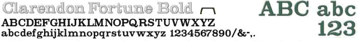 Plastic Sign Letters Font Style Clarendon Fortune Bold